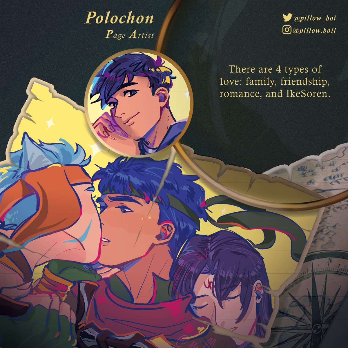 IkeSorenZine's tweet photo. Introducing some of our amazing page artists, @Pillow_boi, @Quiu_bagan, seasideflora, and @S3rain! ✨ 

Just 3 more days of POs left! https://t.co/1mHUnghnLF