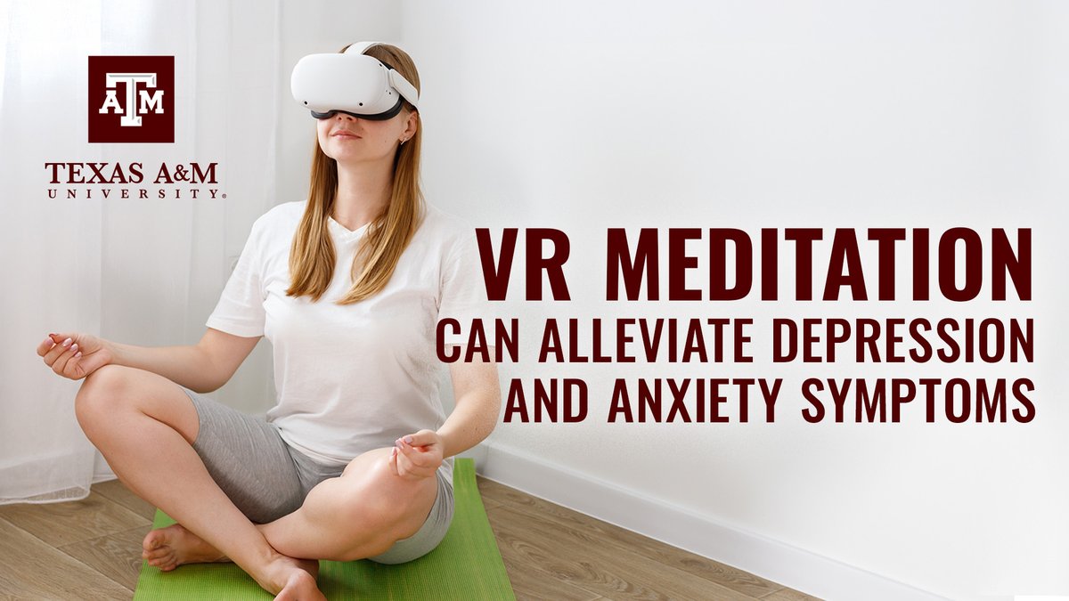 Can slipping on a VR headset really help ease your mind? 🧘‍♀️💭

Researchers at <a href="/TAMU_SPH/">Texas A&M Public Health</a> say yes — and the results are promising.

A new study shows that immersive virtual reality meditation can significantly reduce symptoms of depression and anxiety, opening the door to a