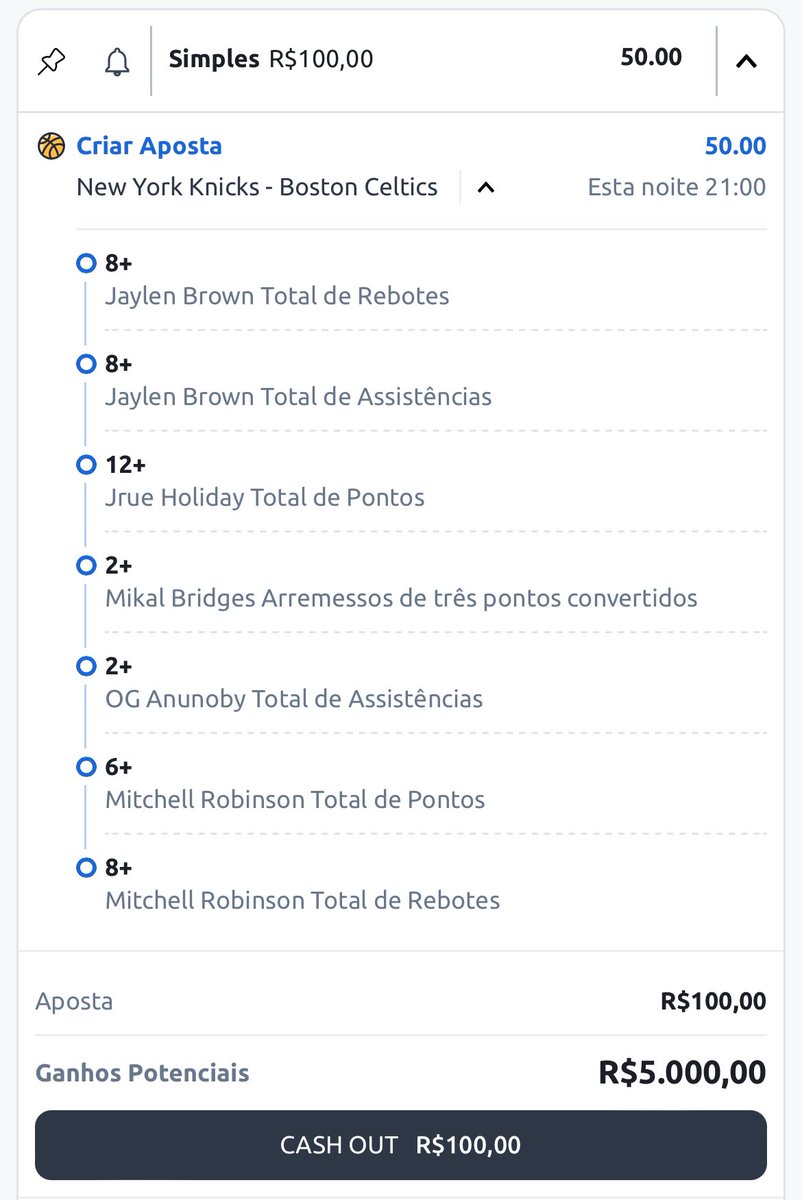 POR 1 PONTO ONTEM NA ODD 24❗️

VAMOS EM BUSCA NA NBA HOJE NESSA ODD 50!!!!

LINK PRONTO PRA VOCÊS 👇