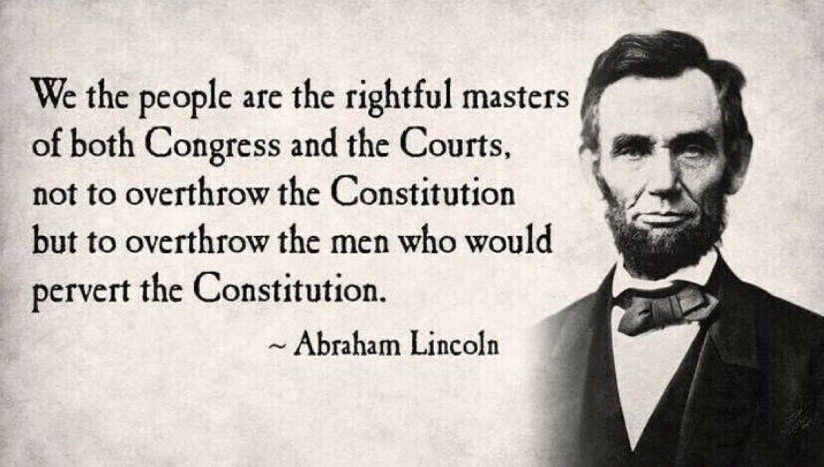 josewales1000's tweet photo. @RepMaryMiller Escalation pending. We knew this fight would be coming. Trump still has the upper hand. Lincoln knew the union was imperiled by a roque judiciary. The Robes seem to have become politically motivated. Habeas corpus suspended? https://t.co/o5FEJbrAu1