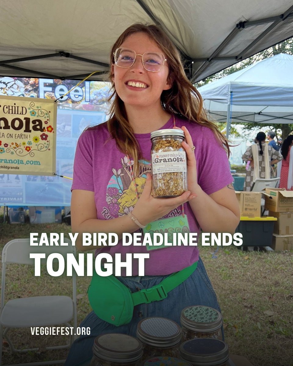 🚨 ATTENTION VENDORS 🚨

Our early bird deadline ends TONIGHT!

Submit your application and payment before midnight to receive our lowest vendor pricing. Our standard application prices begin tomorrow.