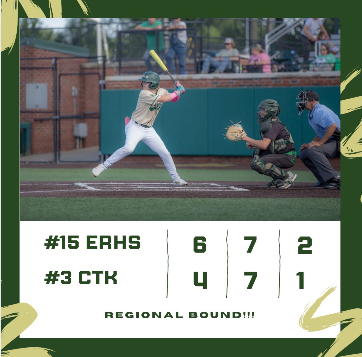 💥 REGIONAL FINALS BOUND 💥

Wildcats advance to the Regional Finals of the State Playoffs by earning a 6-4 victory over #3 Christ the King! 

We are headed to the Regional Finals which will start next week as we will travel to UCA  for Game 1 of a best of 3 series!