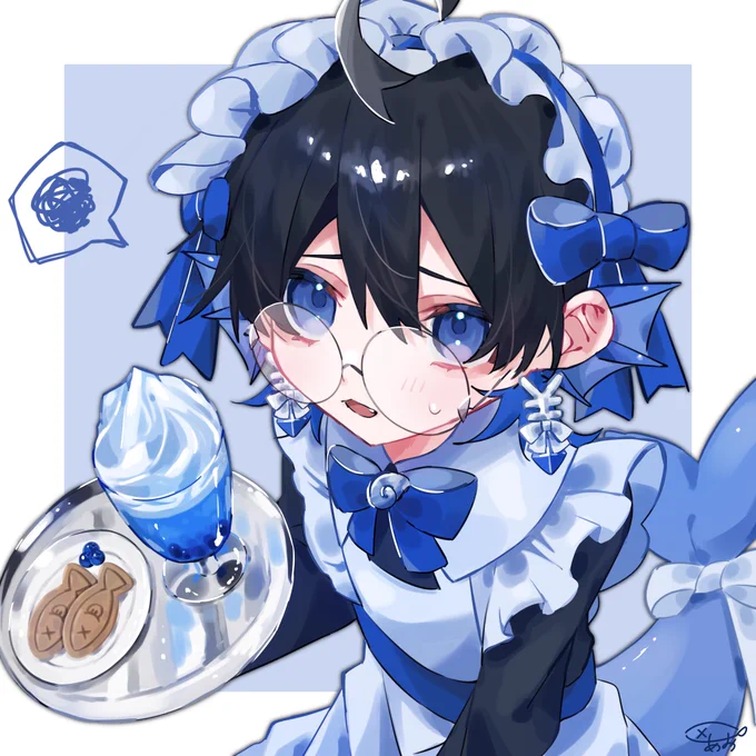 メイドの日めちゃ遅れた#イラスト #メイドの日 