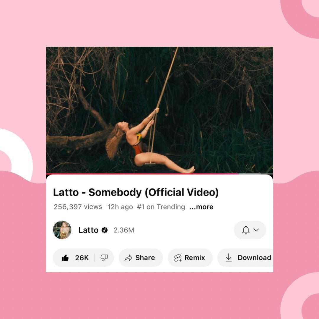 Latto’s new single “Somebody” is trending #1 on YouTube 💕