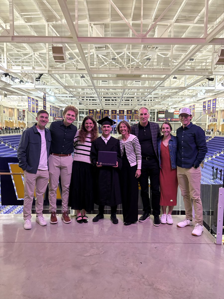 IASTATEAD's tweet photo. Congratulations to ⁦@jpollard_3⁩ on graduating from ⁦@northerniowa⁩ tonight. https://t.co/PRTEb25wle