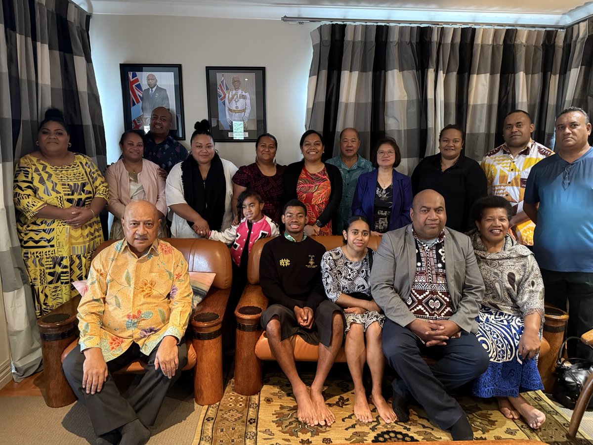 Farewell lunch for Second Secretary Josua Tuwere and family at Fiji Residence. Always sad occasion to farewell a friend. Josua will do postgraduate studies late this year. We wish him and his family God’s Abundant blessings