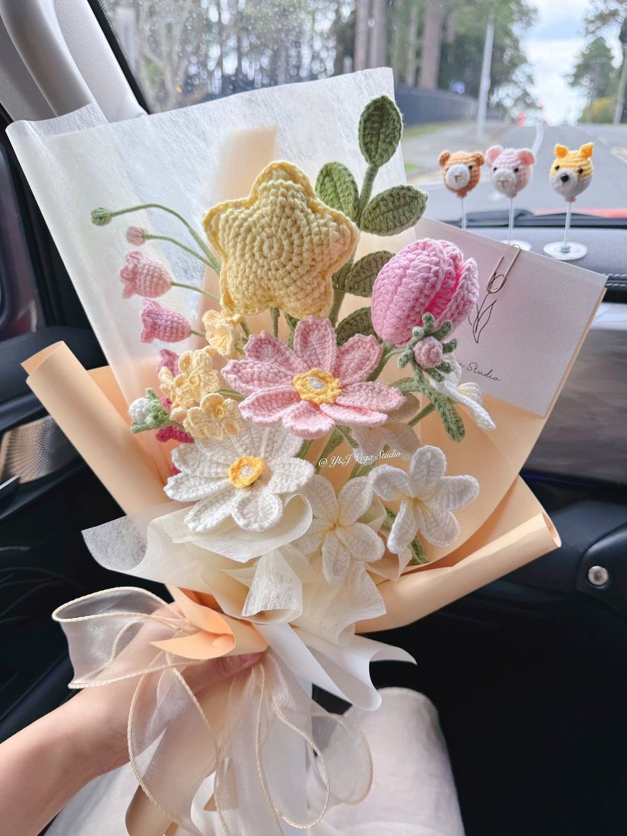 crochet flower bouquet 💐