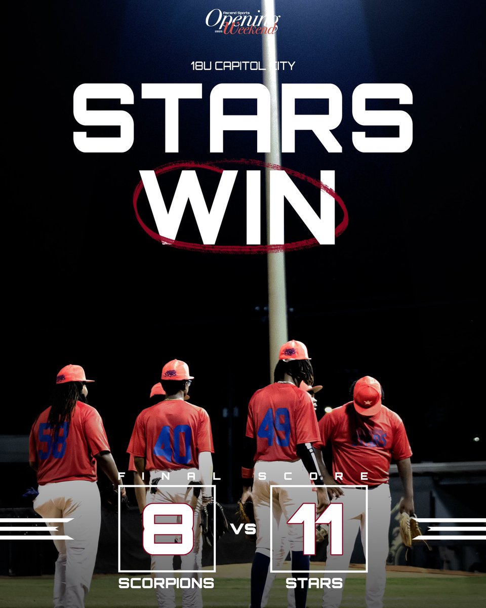 AscendSG's tweet image. The 18u Captiol City Stars pull out the win after some big time plays down the stretch to take home the first ever win in Ascend Sports History‼️ 

We will see you all back here at 9am tomorrow for the start of our Saturday slate. 

#AscendSG25 | #elevatingthegame