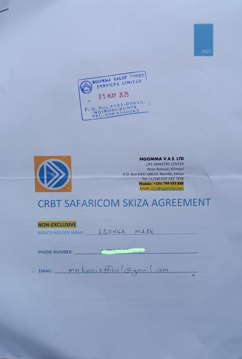 markwei_ug's tweet image. Big News from Nairobi! 🇺🇬X🇰🇪
On May 5th, I signed with Ngomma &amp;amp; now my songs are live on Skiza (Safaricom)!
Set your tune: SMS SKIZA [CODE] to 811
Example: SKIZA 6912922 (Abba Father)

Let the sound ring!
@ngomma @SkizaTunes
#MarkWeiMusic #Skiza #Ngomma #OdogwuGodEP #GospelVibes