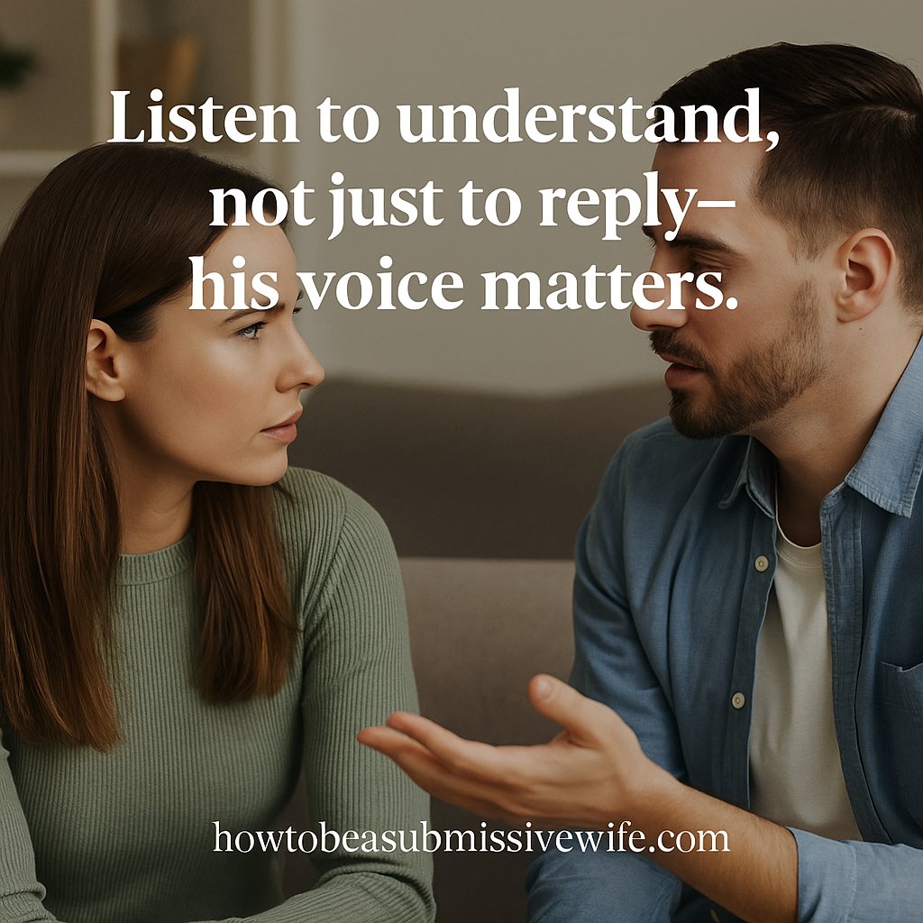 howtobeasubwife's tweet photo. A submissive wife listens fully, not just to reply, but to understand. Real respect begins with quiet attention.

#SubmissiveWife #WifelyWisdom #WifeLife https://t.co/CaAlQuyDCr