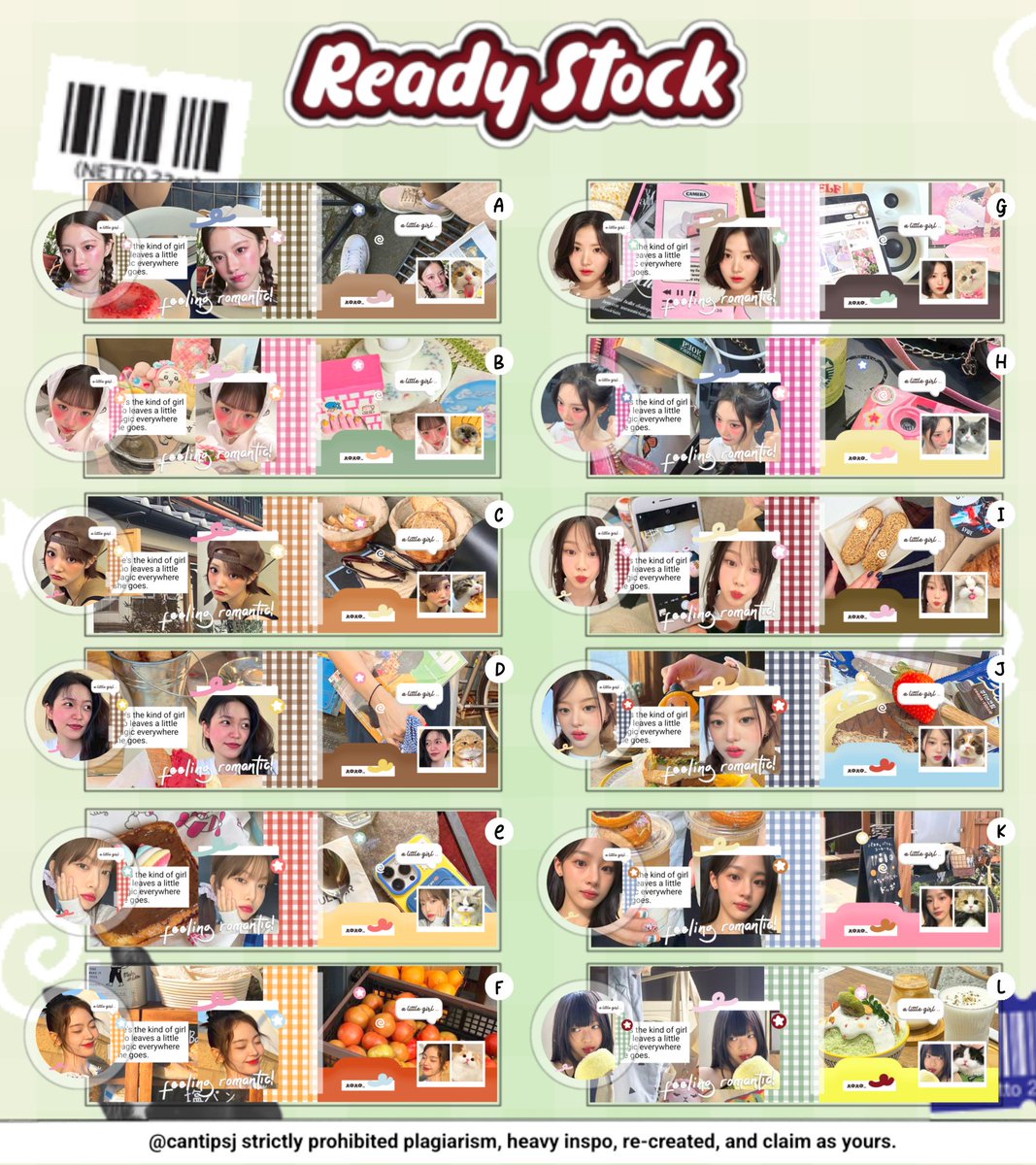 💬🍏 { #zonauang #zonajajan } HELP RT, thank youu! 🍰

ALOO?! nat bawa layout ready "LITTLE GIRL" pricenya IDR 10.000/ @ ⭐ bisa langsung bawa pulang dengan sebut hurufnya iaa 🏡💗