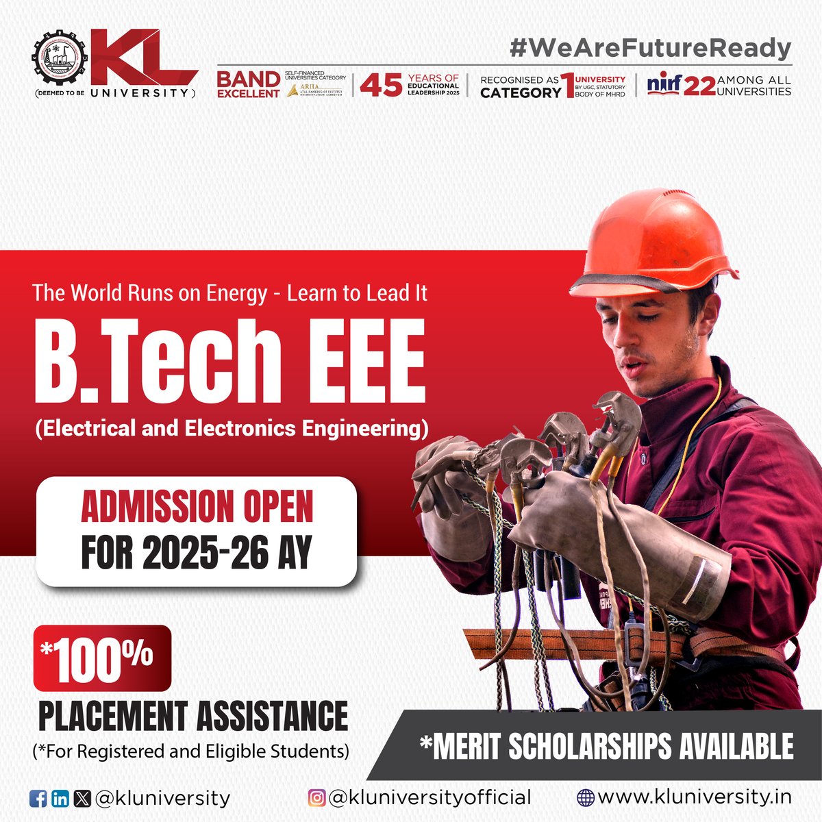 kluniversity's tweet photo. Join our program and dive into the core of electrical power, electronic systems, and cutting-edge technologies that drive our future. 
https://t.co/dwYNuhkZAx
#KLU #BtechEEE #BTechAdmissions2025 https://t.co/AUSoSNdfGm