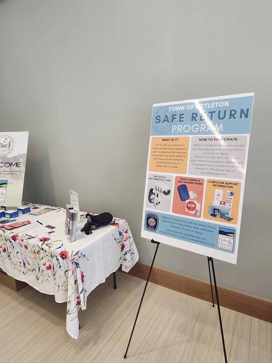 The Littleton Police Department participated in the COA's opening ceremony on Shattuck Street. Our team provided information on the Safe Return Home Program, designed to safeguard community members with dementia, Alzheimer's, or developmental disabilities. #LittletonPolice