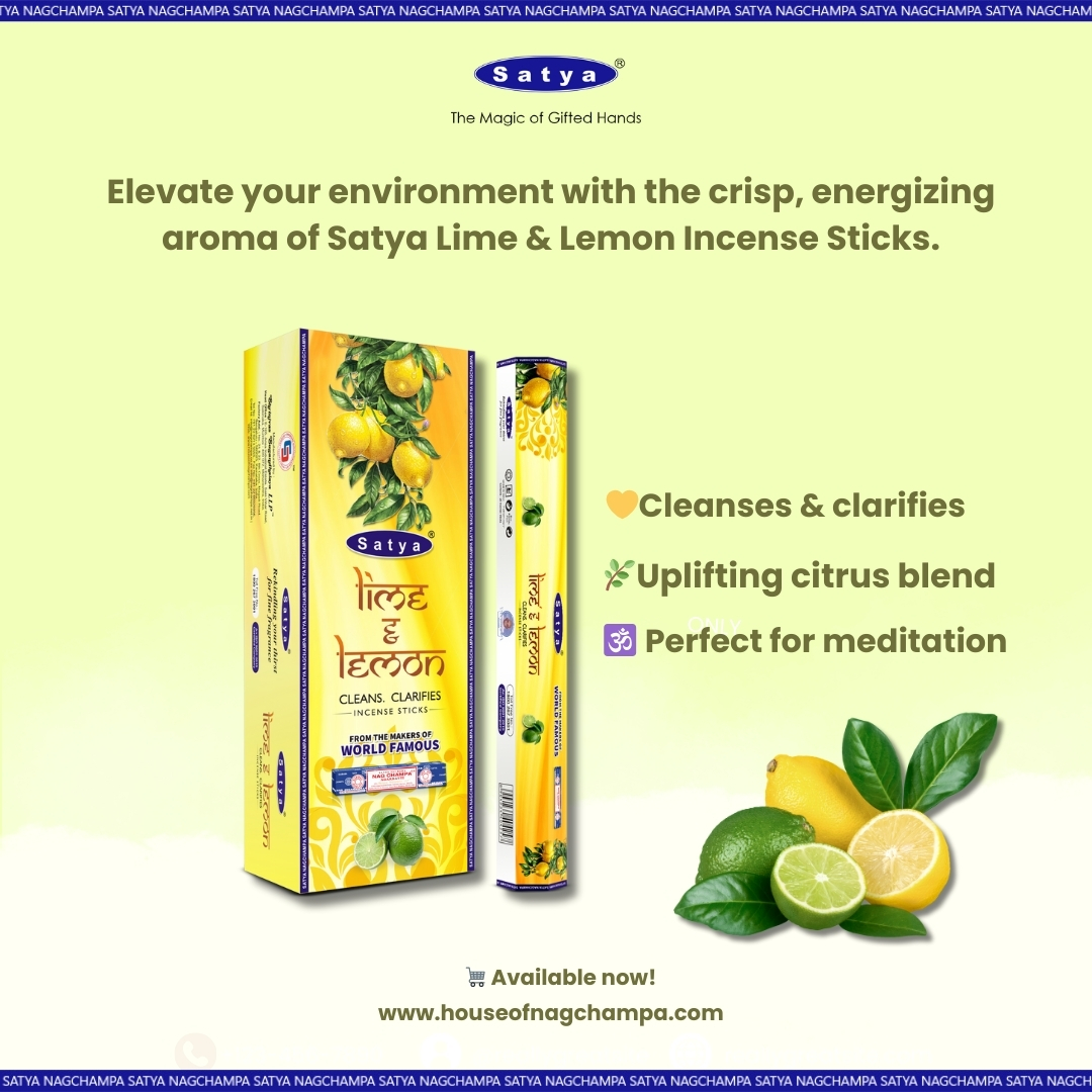 satyamumbai64's tweet image. Zest up your meditation with citrus magic.

#LimeAndLemon #SatyaIncense #CitrusVibes #Aromatherapy #UpliftingAroma #CleanseAndClarify #MeditationEssentials #FreshStart #NaturalFragrance #HouseOfNagChampa