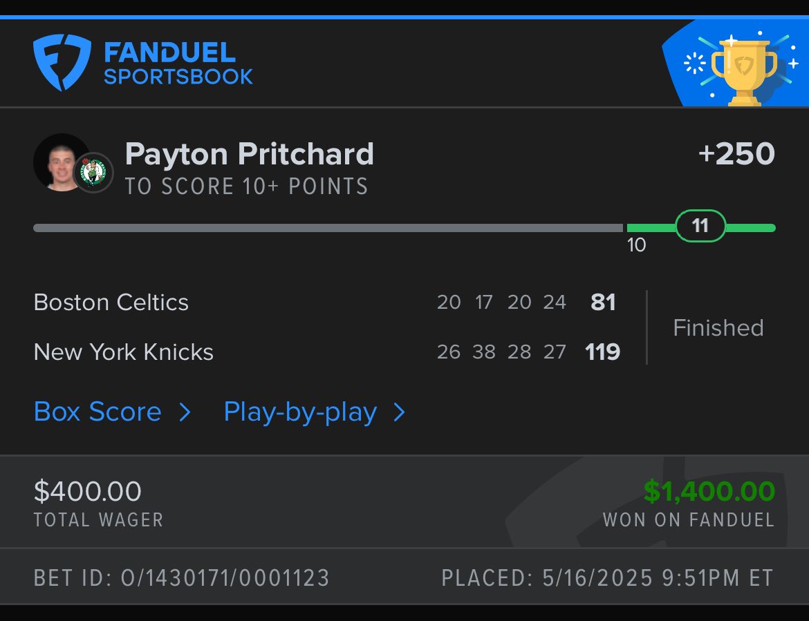 Donta910's tweet photo. Bang 💣

+250 ✅ NBA Parlay $1400

#GamblingX https://t.co/wHDeDrjcrh