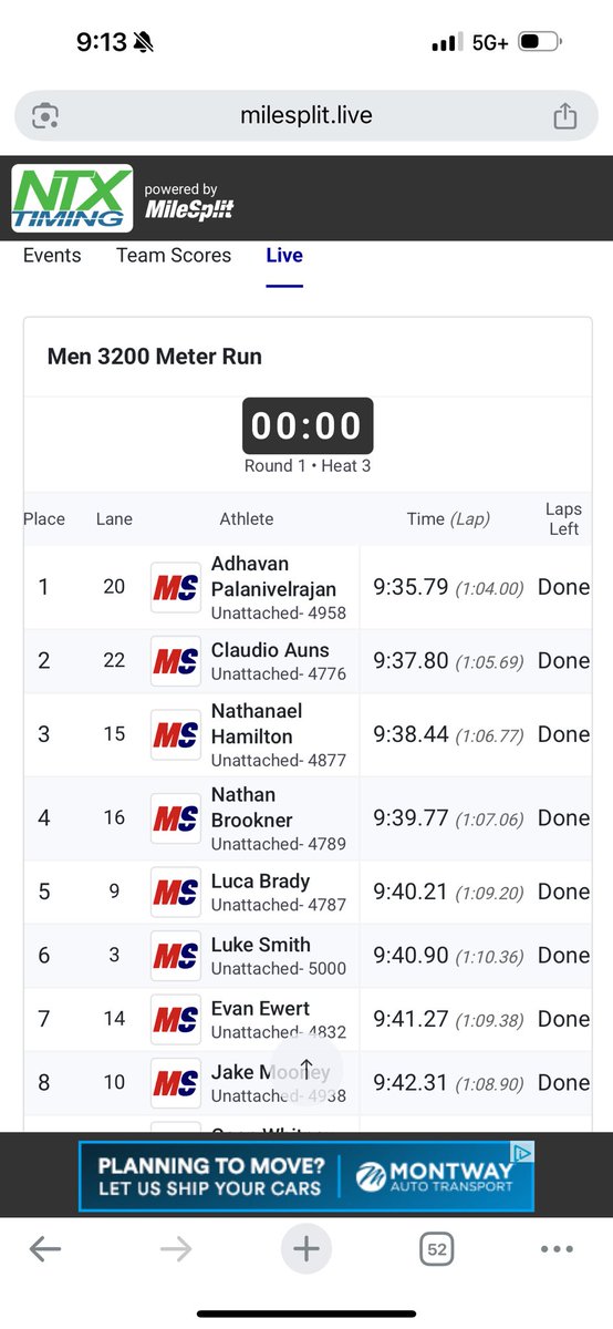 EvanEwert3's tweet photo. Lone Star Elite Invite 3200 5/16

3200:  9:41 PR

Last track race of my junior year, good to end on a solid PR dropping 5 seconds. Getting more consistent throughout each lap, felt strong from start to finish. Next up: Cross Country https://t.co/czK2DgySEx