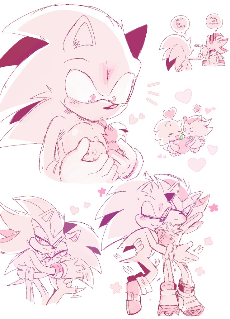 Vurrase's tweet image. Happy late mothers day💘💘💕🌸 #SonicTheHedgehog #ShadowTheHedgehog #sonadow