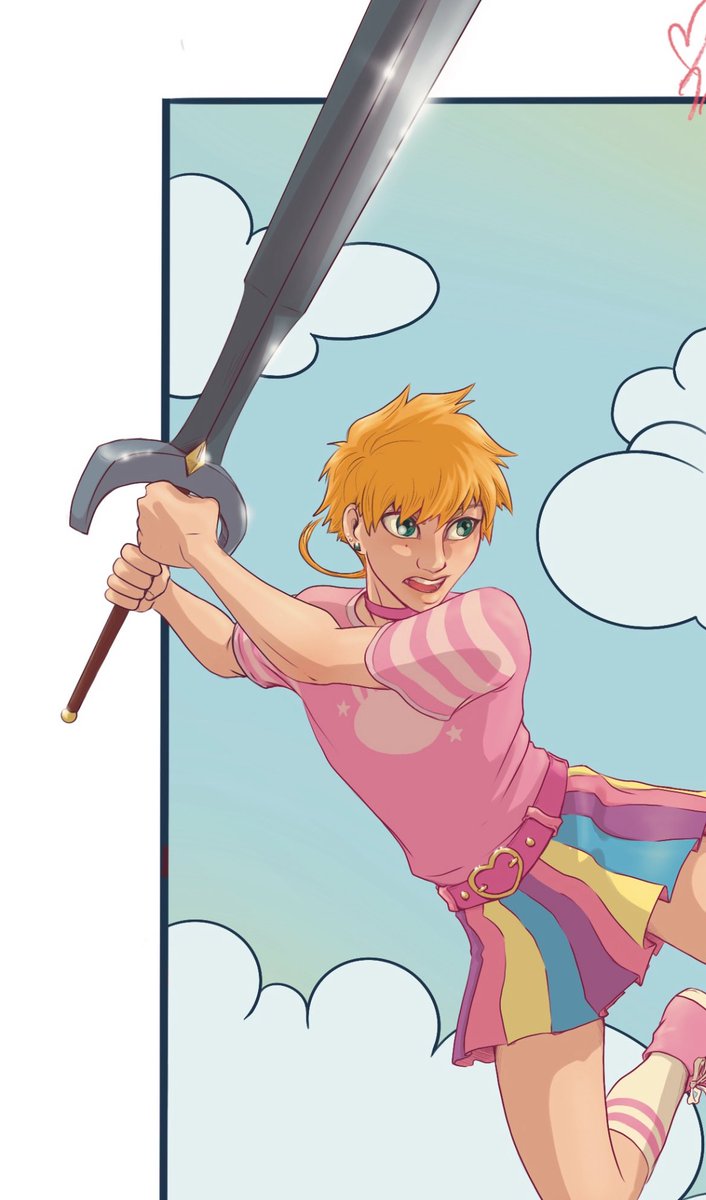 I saw this art prompt on Cara...could have drawn Cassi or Donna, but it just screams Mio🤷‍♀️カラで見たアートチャレンジ(「自分のキャラクターをこの衣装で描いて。男でもいい。」)キャッシーかドンナにしても良かったけど、ミオだな🤷‍♀️

#ocartwork #オリジナルキャラクー #美少年