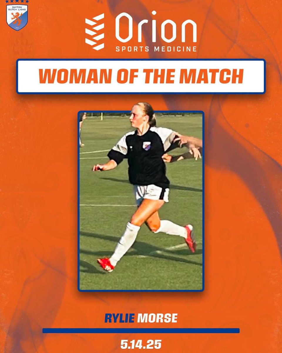 Orion Sports Medicine (@sportsorion) on Twitter photo @dayton_dutchlionsfc Our
@orionsportsmedicine women of the match vs Louisville last night is <a href="/rjmorse12/">Rylie Morse</a>! @dayton_dutchlionsfc Our
@orionsportsmedicine women of the match vs Louisville last night is <a href="/rjmorse12/">Rylie Morse</a>!
