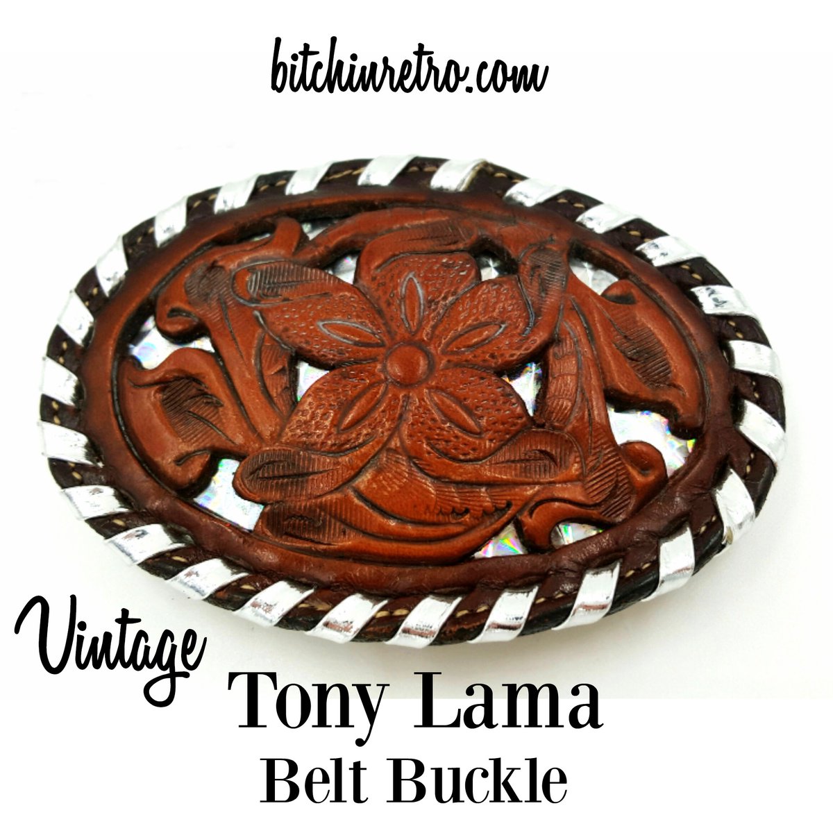 RetroCEO's tweet photo. Vintage #TonyLama belt #buckle featuring a tooled leather #floral design with a contrasting silver border. Cutouts have a prismatic effect, &amp; really catch the light in unexpected subtle ways to add a contemporary flair to a #vintage piece.

#bitchinretro

https://t.co/xf4xwMoLMo https://t.co/0p03MfsvXI