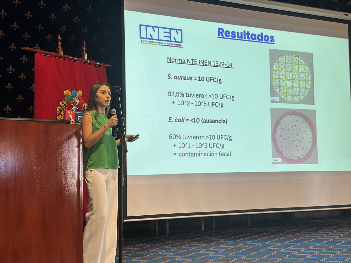 🔬 𝐂𝐨𝐧𝐠𝐫𝐞𝐬𝐨 𝐂𝐎𝐂𝐈𝐁𝐀 𝟐𝟎𝟐𝟓

El 25 de abril, Ana Sofía Sosa presentó su trabajo de titulación en el Congreso COCIBA: "Presencia de Staphylococcus enterotoxigénico y detección de enterotoxinas clásicas en queso manaba en el Distrito Metropolitano de Quito"