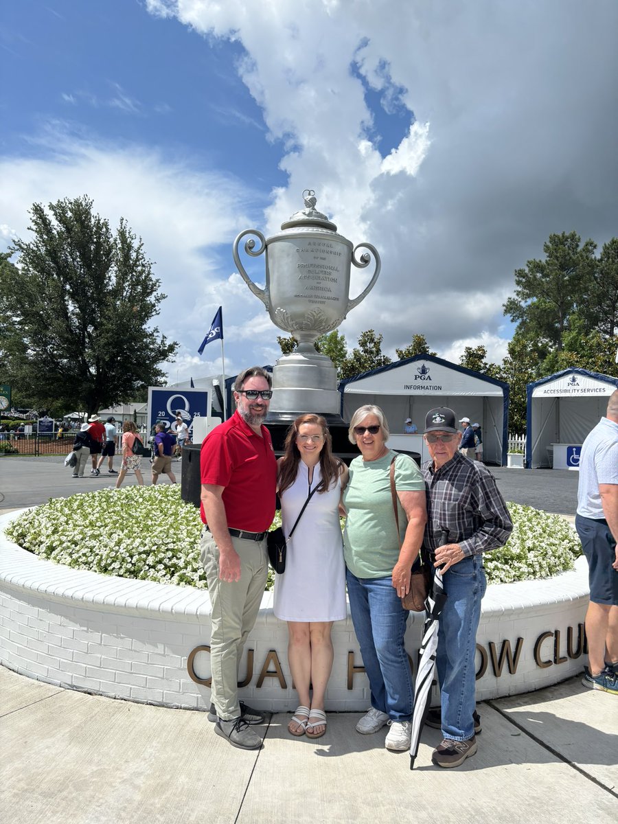 MonteVistaGC's tweet photo. Monte Vista was well represented at the practice rounds at Quail Hollow! Best of luck to our friends competing. @PGATOUR https://t.co/7vJLiWPWWy