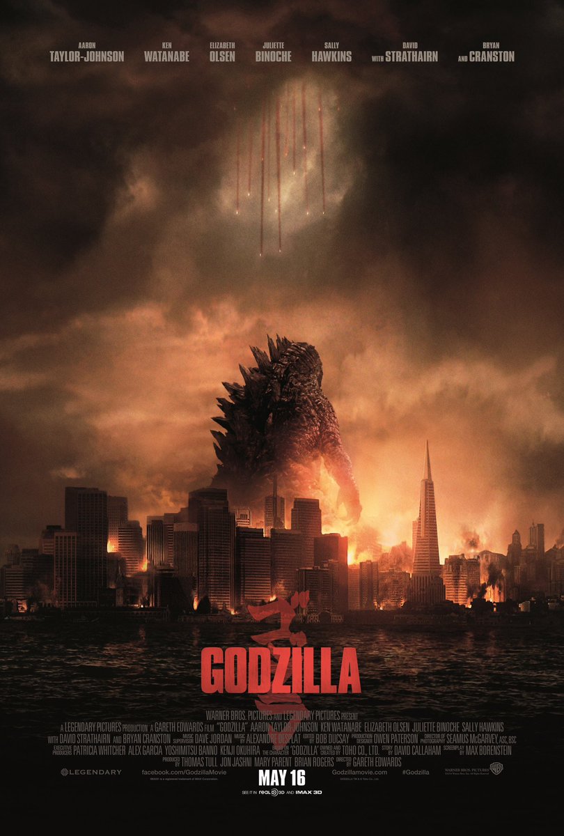 FilmNewsNos's tweet photo. 🎬MOVIE HISTORY: 11 years ago today, May 16, 2014, the movie ‘Godzilla’ opened in theaters!

#AaronTaylorJohnson #KenWatanabe #ElizabethOlsen #JulietteBinoche #SallyHawkins #DavidStrathairn #BryanCranston #TJStorm #MattCross #LeeRoss @richjonesactor #CJAdams #GarethEdwards https://t.co/eSfaqHf8VY