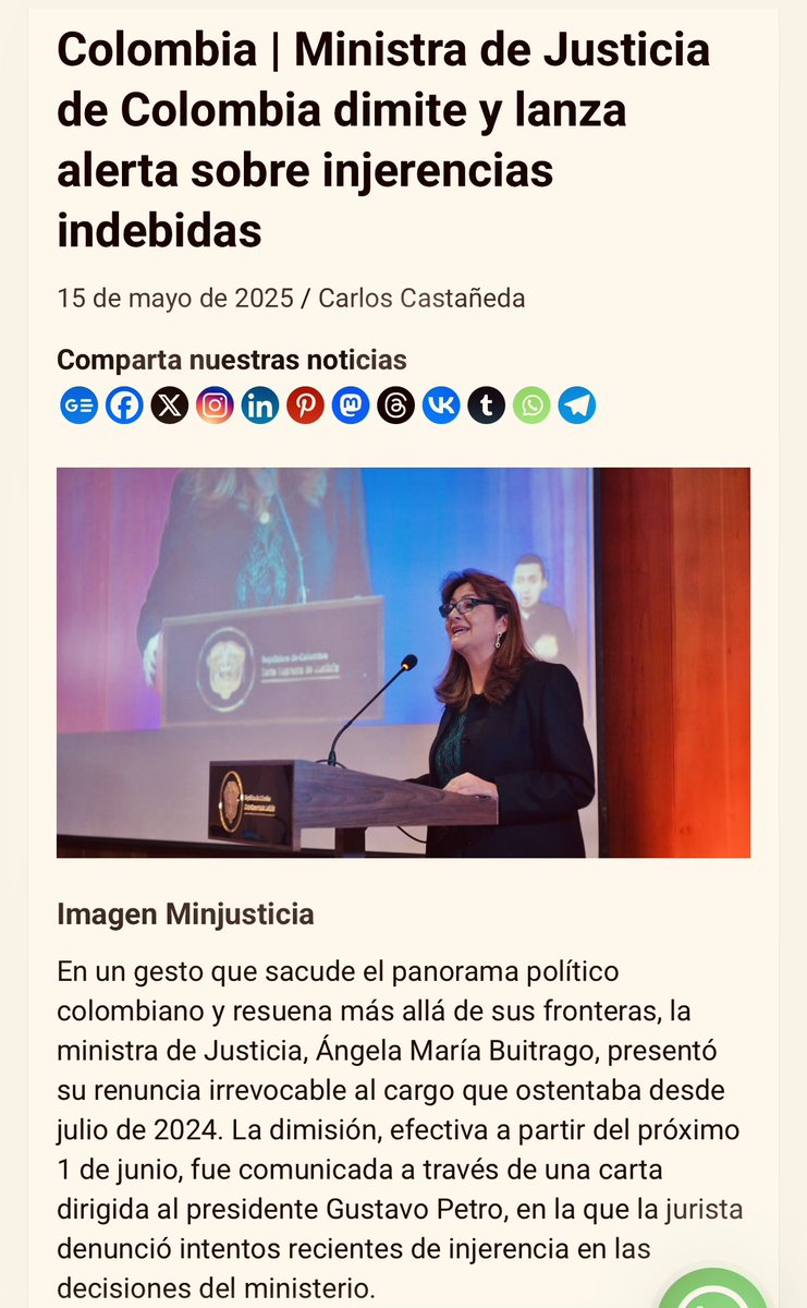 Yo le creo señora ministra.