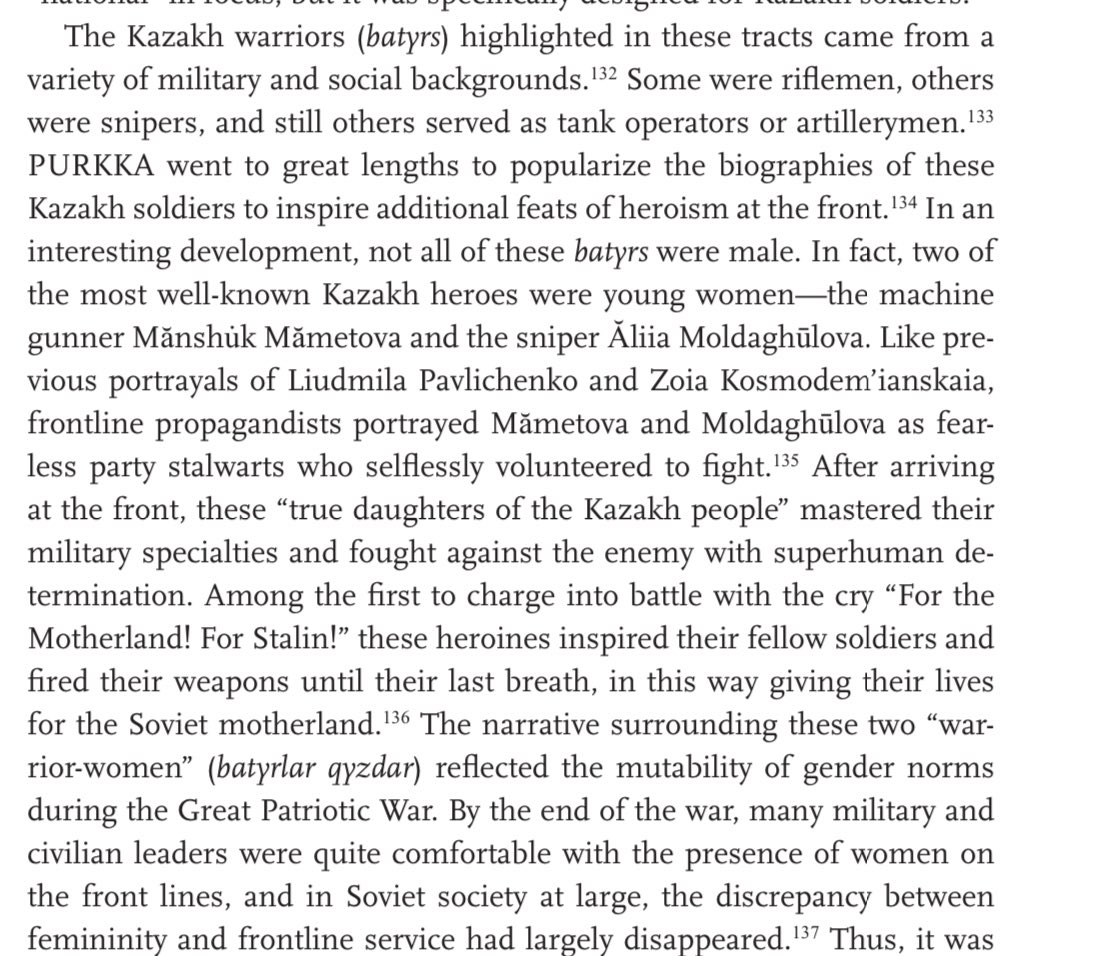 After__History's tweet photo. Mametova and Moldagulova are two revered Kazakh war heroes of the Soviet Union who embodied the bravery of the USSR’s “Kazakh Warriors.” They exemplified the vital contributions of national minorities and women on the front lines, where the USSR outshone its allies. https://t.co/3XWJsLkNHi