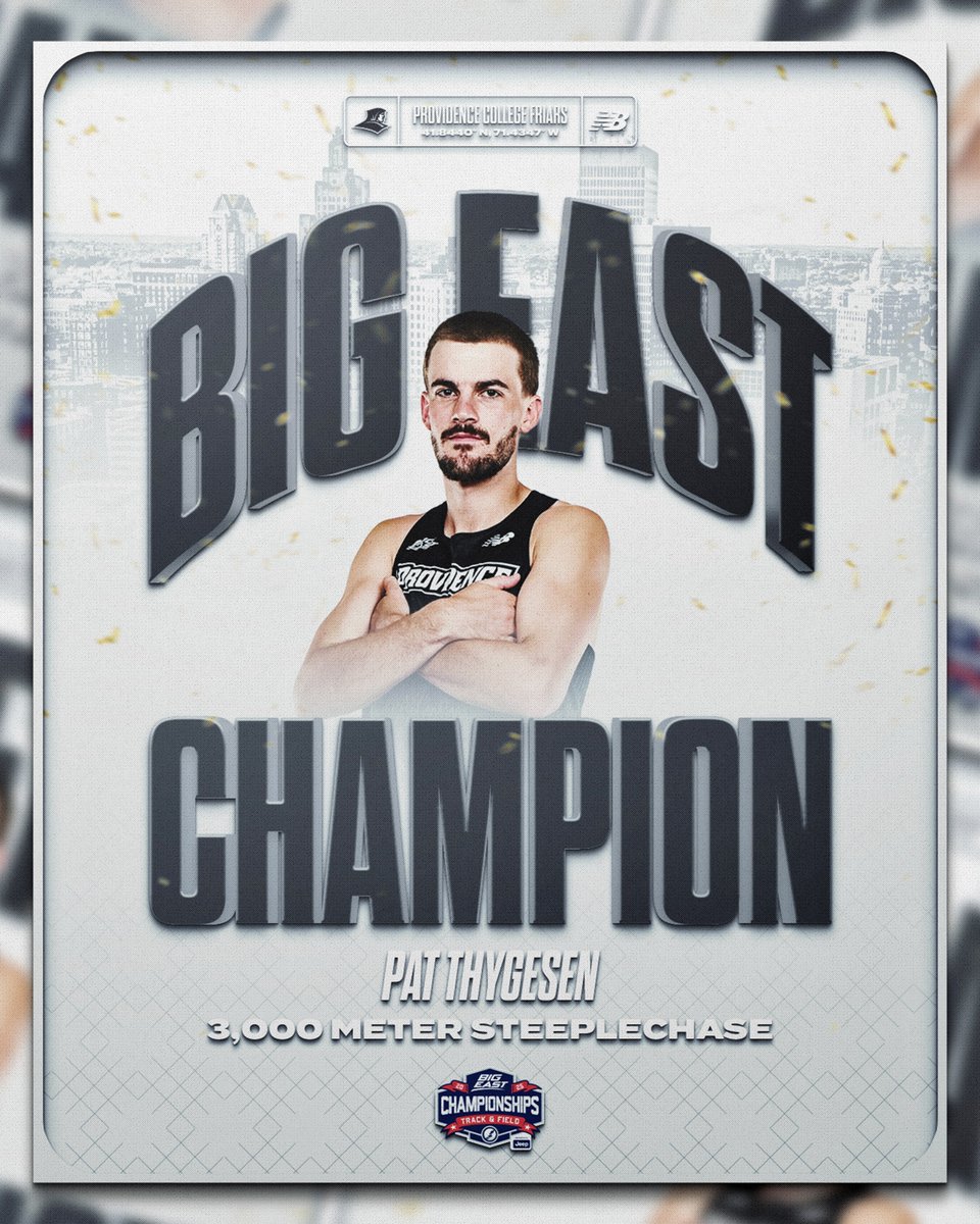 🥇BIG EAST CHAMPION🥇

Pat Thygesen is your BIG EAST 3000m Steeplechase Champion in a time of 8:46.72!