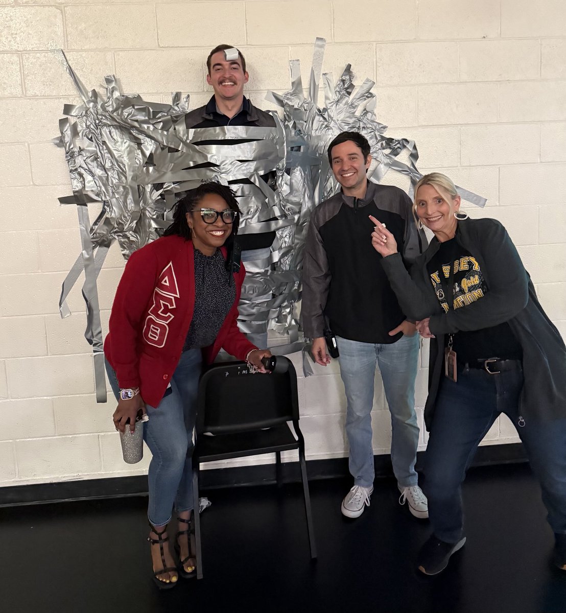 Fidel Lozano (@fidel__lozano) on Twitter photo First we tape our <a href="/Bussey_Owlets/">Bussey Middle School</a> safety leader to the wall, then we take over the world! #TalentShowShenanigans First we tape our <a href="/Bussey_Owlets/">Bussey Middle School</a> safety leader to the wall, then we take over the world! #TalentShowShenanigans