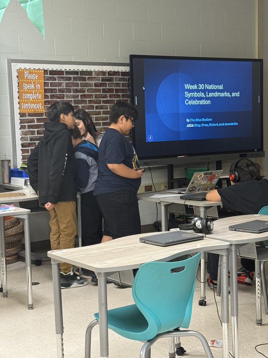 caustica76's tweet photo. It's peer presentation time! Our mighty fifth graders used their research, writing,  and public speaking skills in RLA today. Not to mention learning about our Nation's important symbols! Great work Ms. Lopez for providing an authentic and empowering lesson!
@HBGElementary https://t.co/KQNn7v4TvE