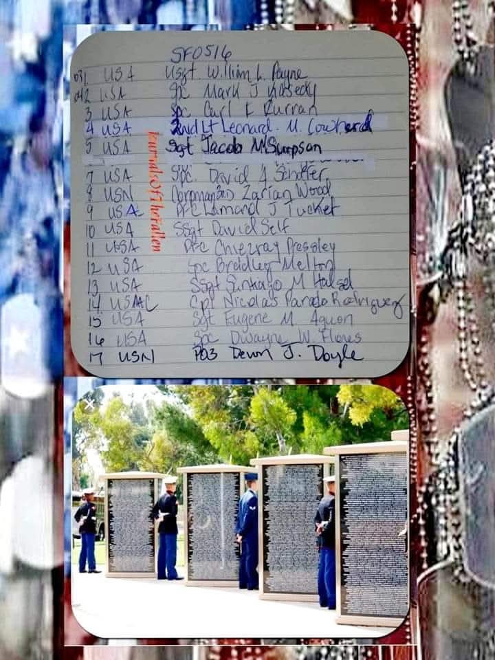 Patriots let us Honor the Fallen that gave their all on this day May 16th during the Global War On Terror . 
May they all Rest in Peace!
SemperFidelis,
ECasas 
#V1P43
#JOTF4432
#neverforgotten7050 #USA #USMC #USN #JournalsOfTheFallen43000
#TheNamesofTodaysFallen