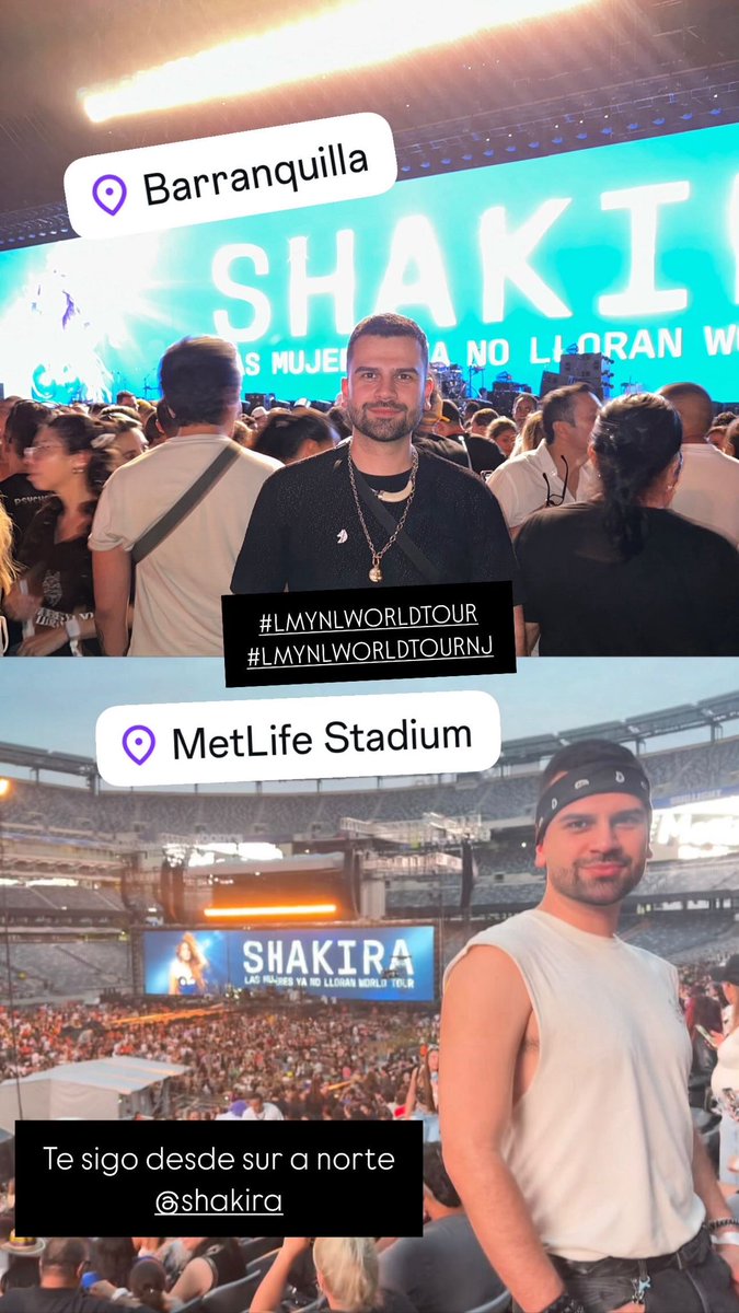 #LMYNLWorldTour #LMYNLWorldTourNYC #LMYNLWorldTourBarranquilla #LMYNLWorldTourNJ te sigo desde el sur hasta el norte <a href="/shakira/">Shakira</a>