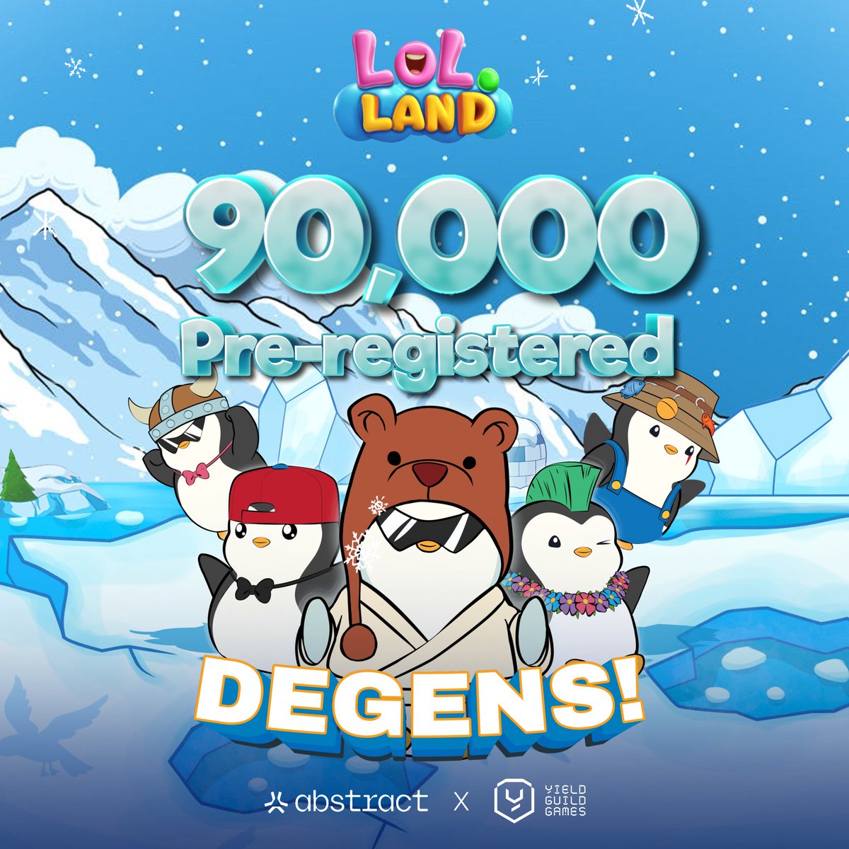LOLLandGame's tweet photo. 90k! Pre-Reg bonus rolls end when we launch on @AbstractChain next week 👀

Let’s finish strong!

Pre-Register Below 👇 https://t.co/cSDlh6T03q