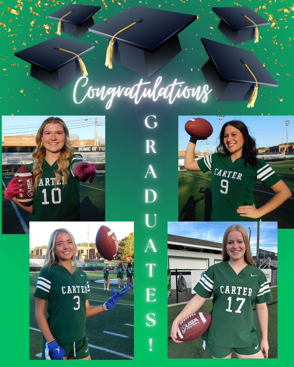 CarterFlag's tweet image. Would like to say congratulations to our Seniors. Today is your day. Thank you for your dedication to our team and being part of the inaugural flag football team. Good luck in your future endeavors. Your team will be rooting for you.