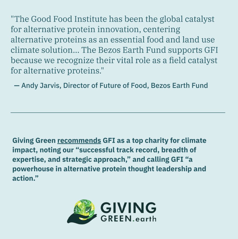 🔥🔥🔥 ABSOLUTE DREAM JOB for an experienced executive leader who wants to make an impact for hashtag#climate, hashtag#biodiversity, hashtag#AMR, hashtag#pandemic risk, and hashtag#animals: CEO, The Good Food Institute. 

- Job Brochure: lnkd.in/gqPKrCXD
- 2024 YIR: