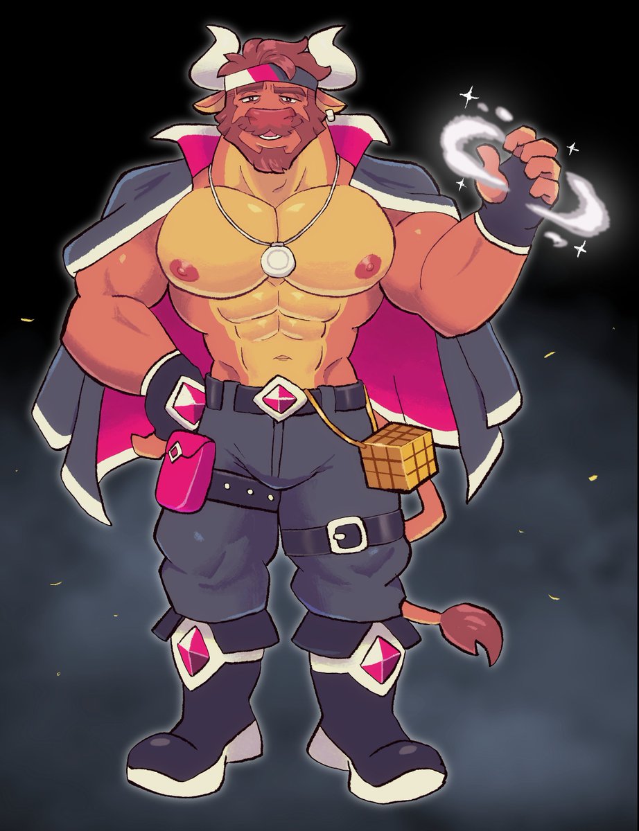 My contribution to Poncho's gacha-style drawing trend 🐮🌟