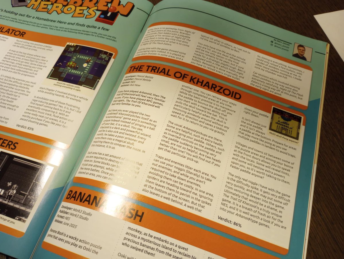 pascal_belisle's tweet image. My game was reviewed by @marc_jowett for the latest Pixel Addict issue.
"a truly unique game... a breath of fresh air for the NES" Thanks Marc!
There's also a lot of good and really interesting articles in there. Check it out:
addict.media/pixel-addict