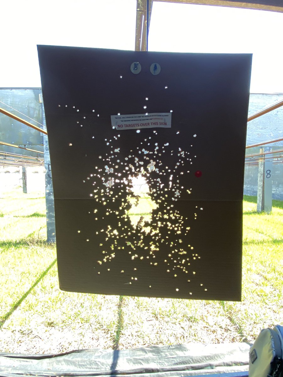 I fired an AR-15 for the first and hopefully last time today. With virtually no recoil, this is the amount of destruction only one pull of the trigger can do; I should mention the crater left in the berm down range. I cannot believe <a href="/BaskinRobbins/">Baskin-Robbins</a> is allowed to sell these things.