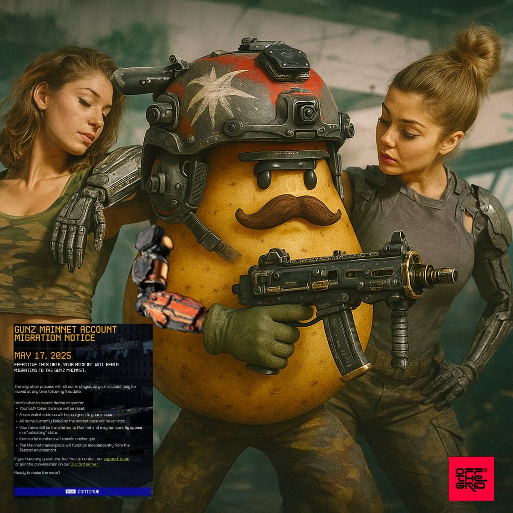 I'm ready to dive into the mainnet! Finally, the wait is over! 
<a href="/GUNbyGUNZ/">GUNZ Official</a>
<a href="/GunzillaGames/">Gunzilla Games</a>
<a href="/playoffthegrid/">Off The Grid</a>