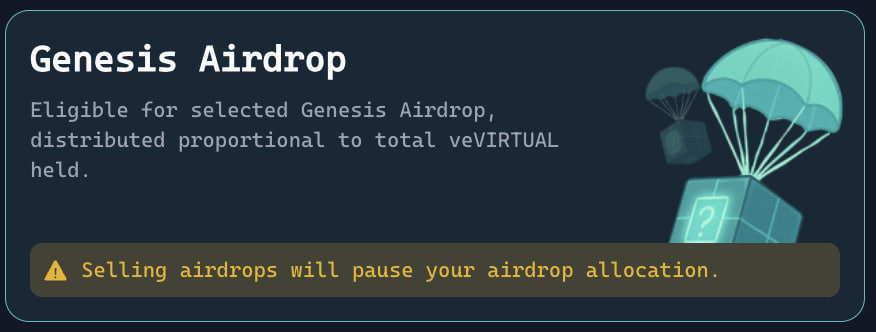 🚨 Reminder: Genesis Airdrop Allocation Checker is Now Live!

#VIRTUAL has opened the allocation checker for the upcoming Genesis Airdrop.
Check if you're eligible and secure your spot in this milestone event.
👉 Verify your allocation now! ⤵️
allocation-virtuals.com
$ARBUS