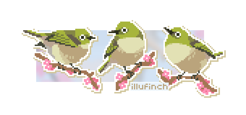 waxeye/tauhou #pixelart #ドット絵