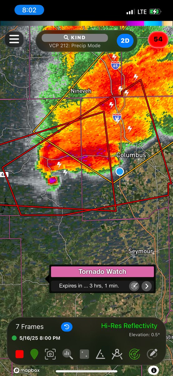 Gotta love the 360 camera!!! Just South of Columbus Indiana #tornado #indianatornado