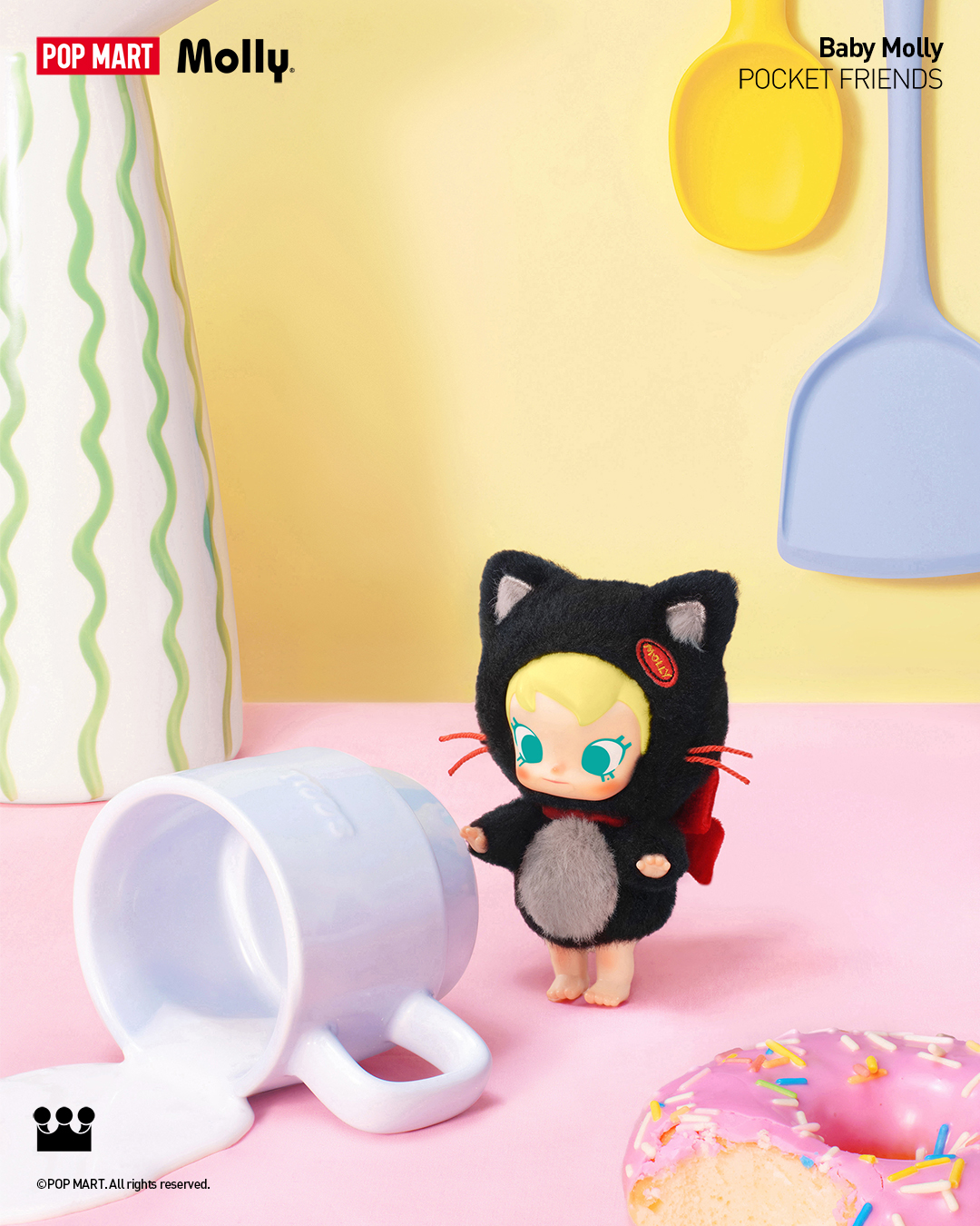 【正規品】　 baby molly Pocket Friends 黒 Baby Molly Pocket Friends Series-Vinyl Plush Pendant Blind
