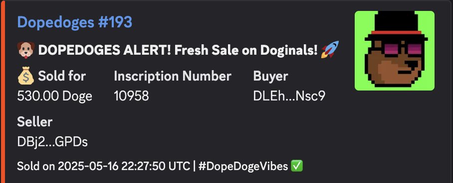 Welcome to the new owner of DDs #10958 👏

And for only a whoppin' 530 dogecoin or 115 usd 💥💥