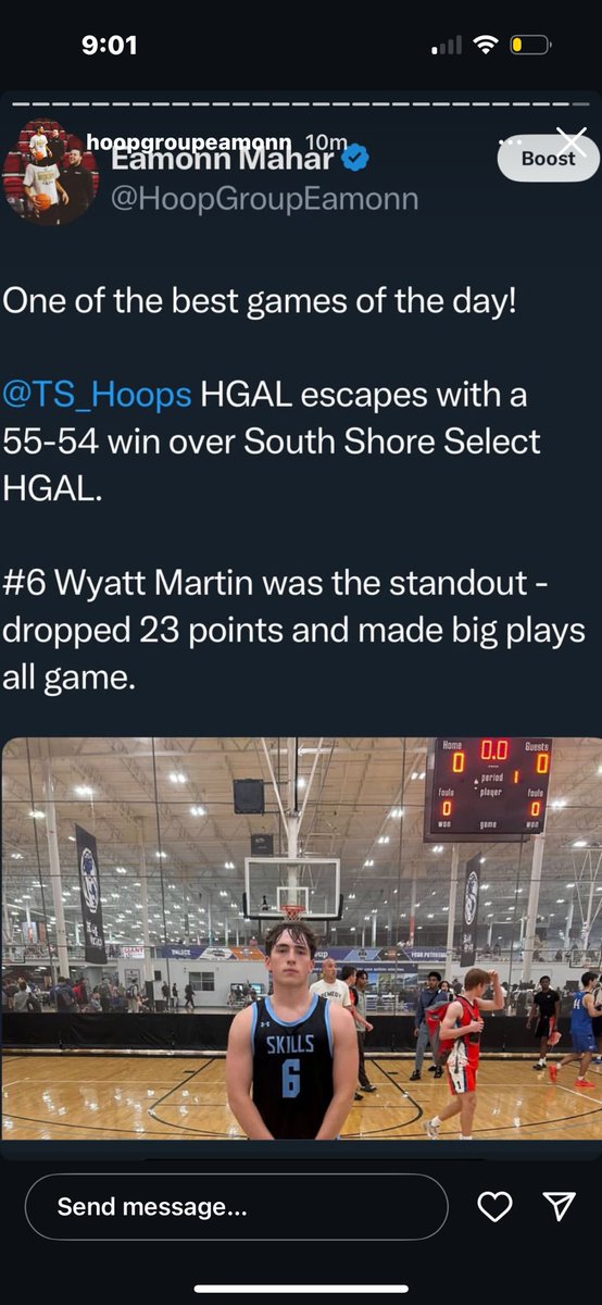 Wyatt Martin (@wyattmartin2026) on Twitter photo Big thanks to <a href="/HoopGroupEamonn/">Eamonn Mahar</a> <a href="/HGSL_HoopGroup/">HGSL</a> for the shoutout, can’t wait to get back on the court tomorrow <a href="/TS_Hoops/">Total Skills Basketball</a> Big thanks to <a href="/HoopGroupEamonn/">Eamonn Mahar</a> <a href="/HGSL_HoopGroup/">HGSL</a> for the shoutout, can’t wait to get back on the court tomorrow <a href="/TS_Hoops/">Total Skills Basketball</a>