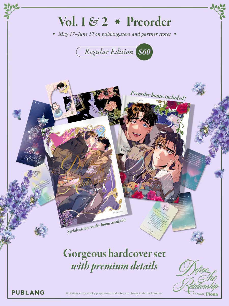 publang's tweet photo. #DefineTheRelationship #DTR by Flona (@flonaplona)
Hardcover preorder is just around the corner! 💘

📗 Cover by Chada (@CHADA_01)
✨ Foil-stamped title
💐 Custom endpapers

Limited Edition, Merch Add-on &amp; Preorder Bonus available
🗓 May 17, 4PM PDT at https://t.co/0cnQqbgy0r https://t.co/QH2aDOvmey