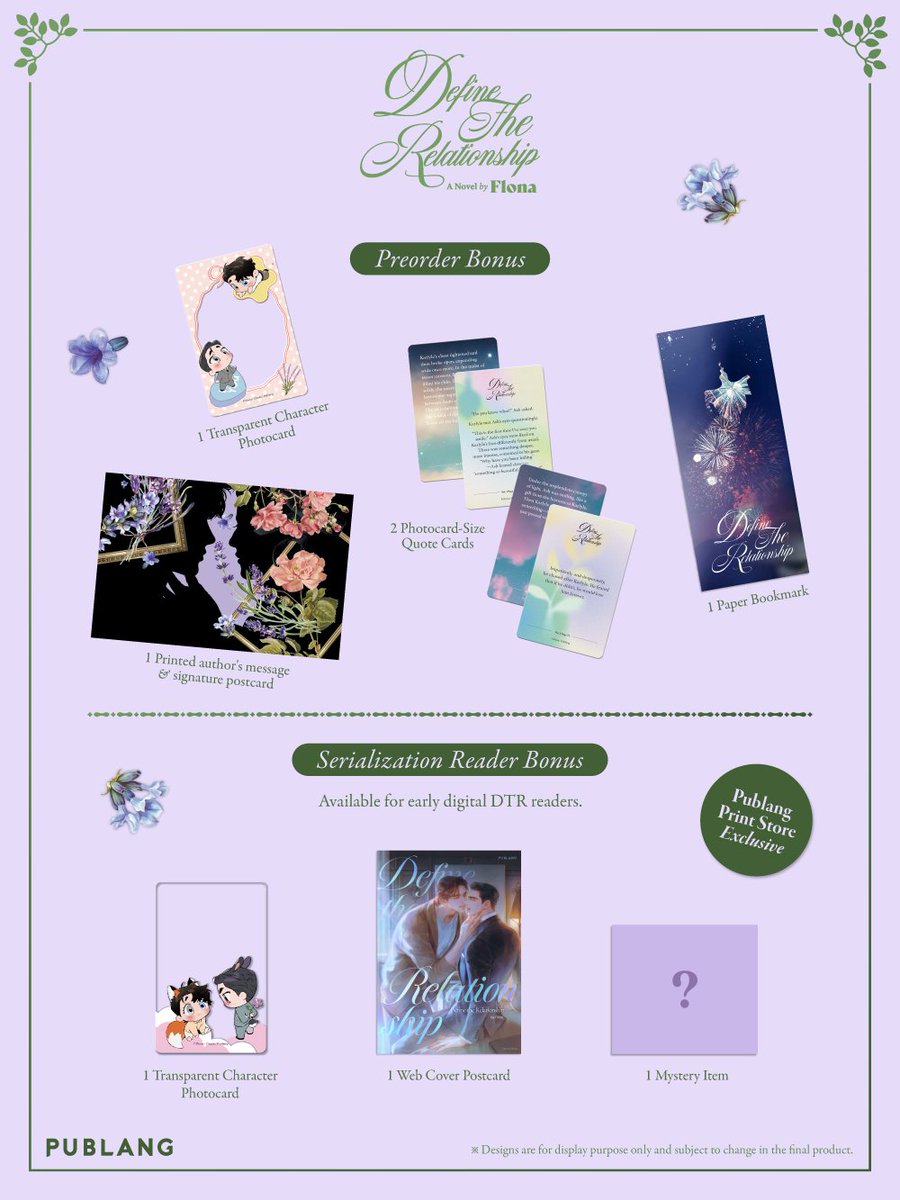 #DefineTheRelationship #DTR by Flona (<a href="/flonaplona/">플로나🕯️</a>)
Hardcover preorder is just around the corner! 💘

📗 Cover by Chada (<a href="/CHADA_01/">차다🌙</a>)
✨ Foil-stamped title
💐 Custom endpapers

Limited Edition, Merch Add-on &amp; Preorder Bonus available
🗓 May 17, 4PM PDT at publang.store