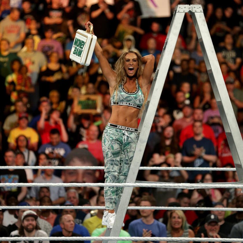 TOXlCATTRACTlON's tweet photo. They trying to erase Carmella as the first two time money in the bank winner??? https://t.co/f6Z7Bu0MAB